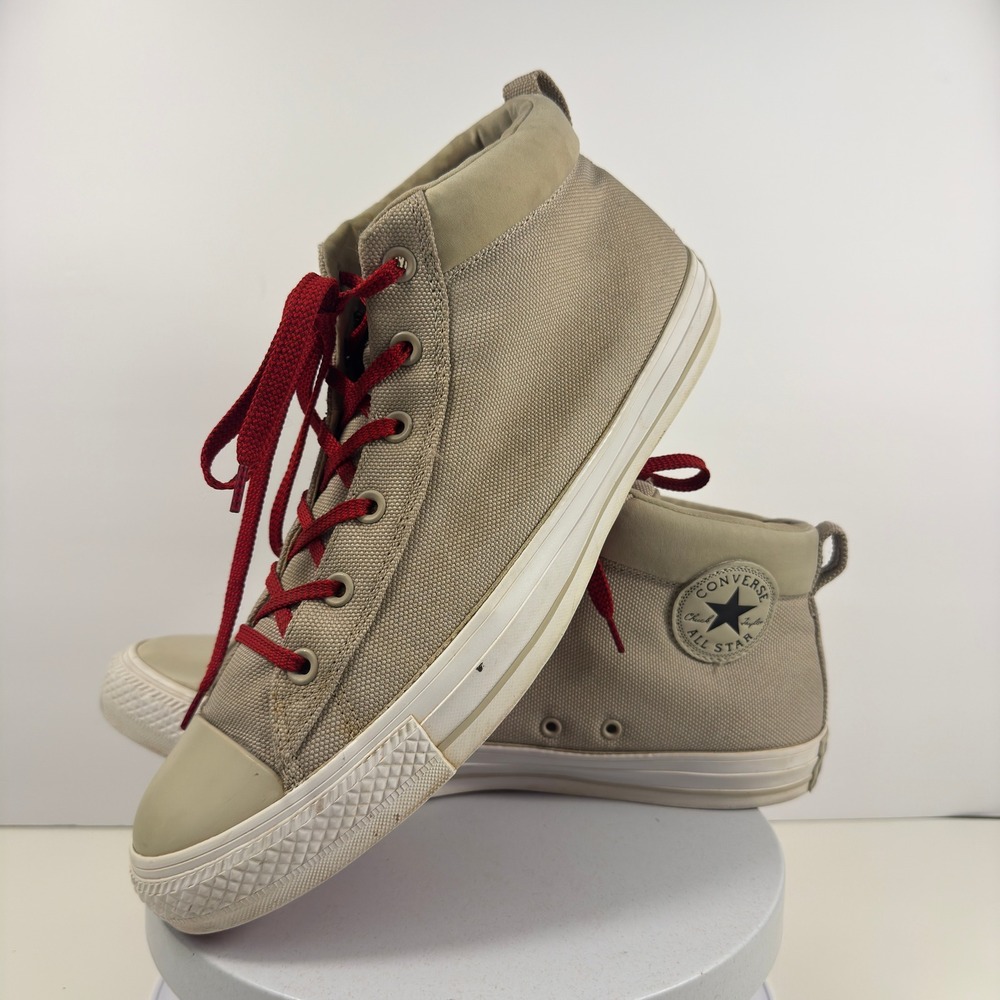 Converse Men High Top Sneakers Canvas Classic Lace Up Casual Beige 13